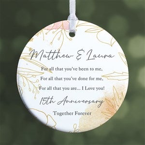 To My Parents Personalized Ornament- 2.85" Glossy - 1 Sided - 37883-1