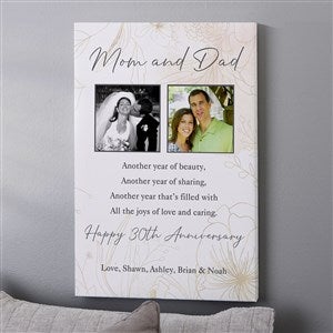 To My Parents Personalized Canvas Print - 12 x 18 - 37898-S
