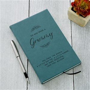 So God Made Personalized Writing Journal - Teal - 37912