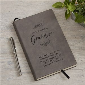 So God Made Personalized Writing Journal - Charcoal - 37912-C