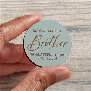 So God Made… Personalized Wood Pocket Token- Blue Stain - 37967-B