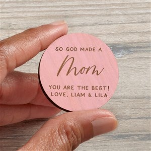 So God Made… Personalized Wood Pocket Token- Pink Stain - 37967-P