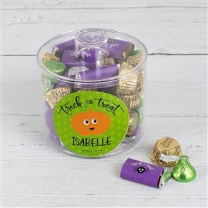 Happy Halloween Personalized Container with Hersheys & Reeses Mix - 37996D