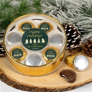 Aspen Christmas X-Large Tin with 16 Chocolate Covered Oreo Cookies - 38015D-XLG