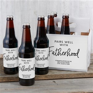 Pairs Well With...Personalized Beer Bottle Labels- Set of 6 - 38046-B
