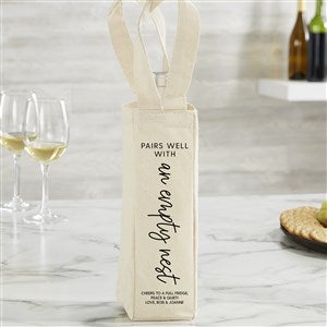 Pairs Well With...Personalized Wine Tote Bag - 38051