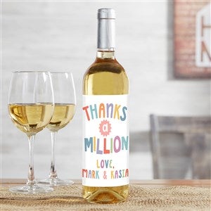 Many Thanks Personalized Wine Bottle Label - 38056-T