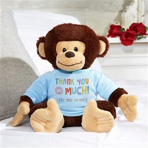 Many Thanks Personalized Plush Monkey- Blue - 38058-B
