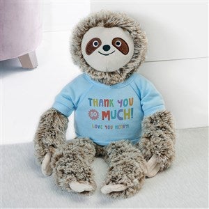 Many Thanks Personalized Plush Sloth Stuffed Animal- Blue - 38060-GB