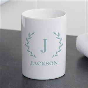 Laurel Initial Personalized Ceramic Bathroom Cup - 38069