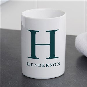 Chic Monogram Personalized Ceramic Bathroom Cup - 38075