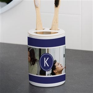 Photo Collage Personalized Ceramic Toothbrush Holder - 38096