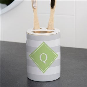 Classic Initial Personalized Ceramic Toothbrush Holder - 38101