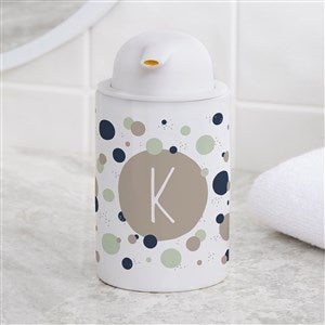 Stencil Polka Dots Personalized Ceramic Soap Dispenser - 38139