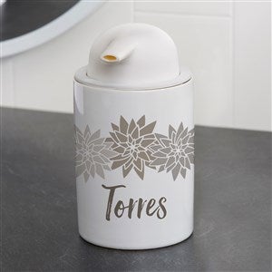 Mod Floral Personalized Ceramic Soap Dispenser - 38143