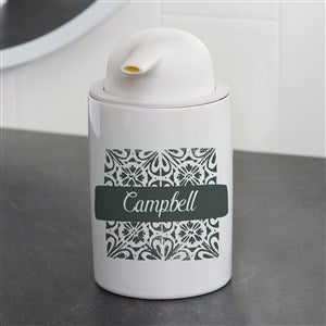 Stamped Pattern Personalized Ceramic Soap Dispenser - 38145