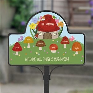 Mushroom Family Personalized Magnetic Garden Sign - 38161-M