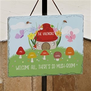 Mushroom Family Personalized Slate Plaque - 38165