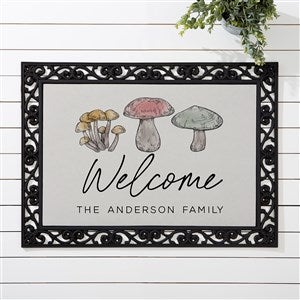 Cottagecore Mushrooms Personalized Doormat- 18x27 - 38166-S