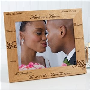 Mr.  Mrs. Collection Engraved Photo Frame- 8 x 10 - 3817-L