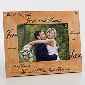 Mr.  Mrs. Collection Engraved Photo Frame- 5 x 7 - 3817-M