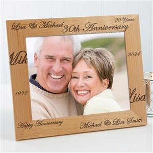Engraved Wood 8x10 Anniversary Picture Frame - Forever  Always - 3818-L