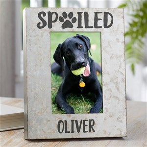 Spoiled Pet Personalized Galvanized Metal Picture Frame- 4x 6 - 38184-4x6V
