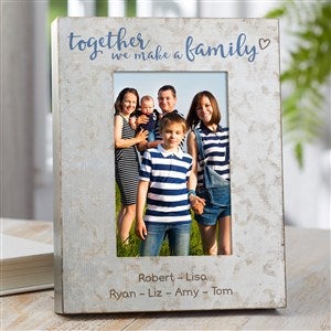 Together We Make A Family Personalized Galvanized Metal Picture Frame- 4quot;x 6quot; - 38187-4x6V