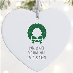 Choose Your Icon Personalized Heart Ornament- 4quot; Matte - 1 Sided - 38236-1L
