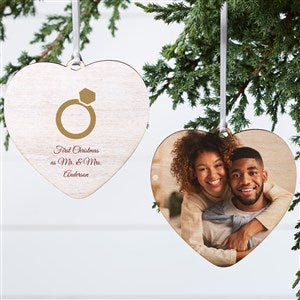 Choose Your Icon Personalized Heart Ornament- 4quot; Wood - 2 Sided - 38236-2W