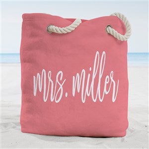Mr.  Mrs. Personalized Terry Cloth Beach Bag- Large - 38241-L