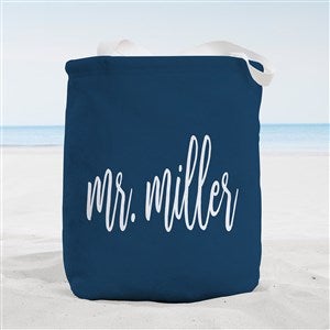 Mr.  Mrs. Personalized Terry Cloth Beach Bag- Small - 38241-S