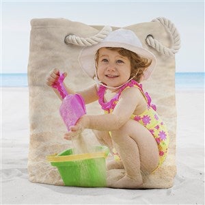 2 Photo Collage Personalized Beach Bag- Large - 38246-2L