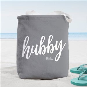 Wifey  Hubby Personalized Terry Cloth Beach Bag- Small - 38248-S
