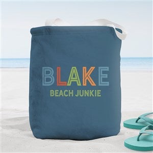 Boys Colorful Name Personalized Terry Cloth Beach Bag Small - 38264-S