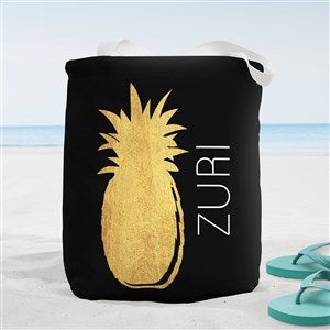 Golden Pineapple Personalized Beach Bag- Small - 38271-S