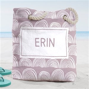 Hand Drawn Patterns Personalized Beach Bag- Large - 38273-L