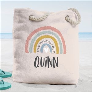 Boho Rainbow Personalized Beach Bag- Large - 38288-L