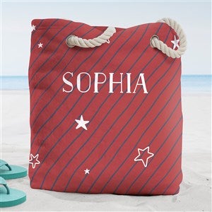 Stars  Stripes Personalized Terry Cloth Beach Bag- Large - 38293-L