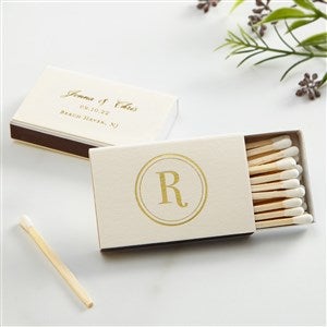 Couples Monogram Personalized Wedding Box Matches - 38386D
