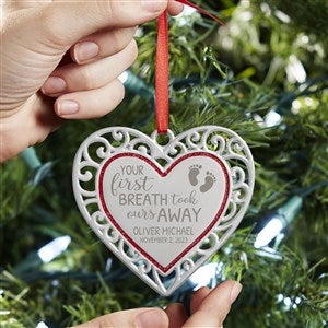 Personalized Heart Christmas Ornament - You Make My Heart Smile