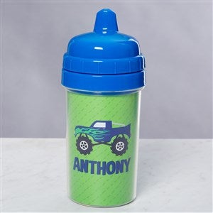Construction  Monster Trucks Personalized 10 oz. Sippy Cup- Blue - 38427-B