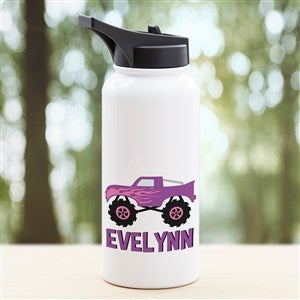 Construction & Mon Personalized Double-Wall Vacuum Insulated 32 oz. Water Bottle - 38430-L