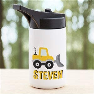 Construction  Mon Personalized Double-Wall Vacuum Insulated 14 oz. Water Bottle - 38430-S