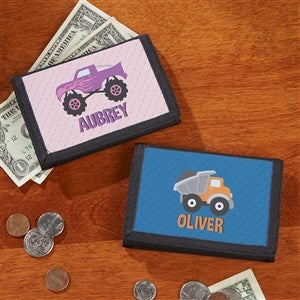 Construction  Monster Trucks Personalized Wallet - 38431