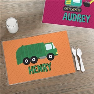 Construction  Monster Trucks Personalized Laminated Placemat - 38439