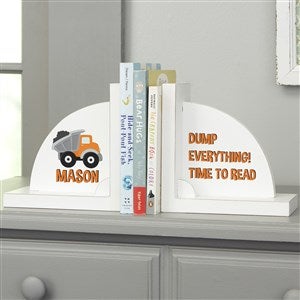 Construction  Monster Trucks Personalized Bookends - 38449