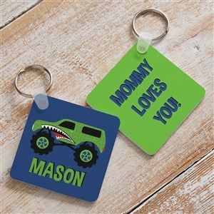 Construction & Monster Trucks Personalized Keychain - 38450