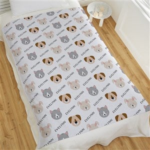 Animal Pals Personalized 50x60 Sweatshirt Blanket - 38487-SW