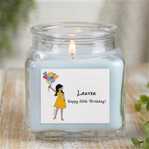 Birthday Balloons philoSophies® Personalized 10 oz. Linen Candle Jar - 38524-10CW